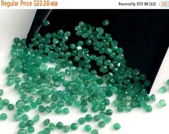 ON SALE 55% 1 CTW Emerald Stones, Natural Loose Emerald Faceted Round Gemstone Lot, Original Emerald, Emerald Jewelry, 3-4mm - Pgpa144