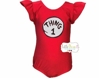 Thing 1 .2.or 3 (Red Leotard)..Costume for Halloween...YOUR CHOICE