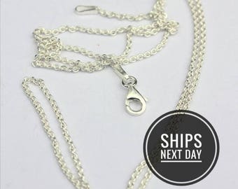18 or 20 or 22 or 24 or 30 inch Long Sterling Silver Chain, chain White Lilie Designs Order, Long Sterling Chain, Silver long Chain