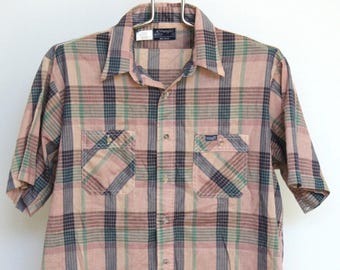Wrangler Buffalo Plaid Flannel Shirt Mens Extra Large XL