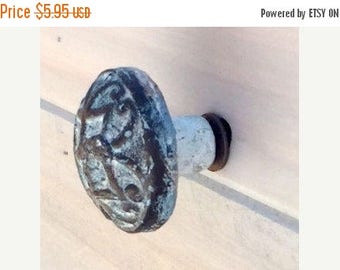 SALE Bronze and Blue Knob Cabinet Knob Dresser Knob Rustic