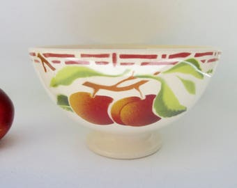 French Bowl for Cafe au Lait, French Kitchen, French Breakfast - Creamy White -Apricots