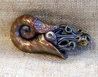 Steampunk Nautilus Tentacle Hair clip