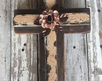 Unique Wall Cross, reclaimed wood cross, shabby chic crosses, layered cross, stacked cross, wall cross, crosses, cross decor