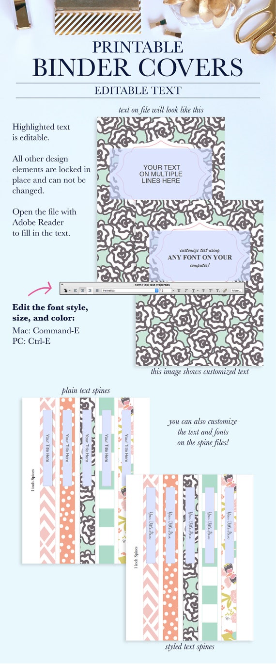 Teacher Binder Cover Printable Monogram Binder Covers