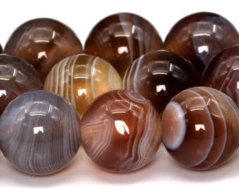 10MM Botswana Agate Beads Grade AAA Genuine Natural Gemstone Full Strand Round Loose Beads 15" BULK LOT 1,3,5,10 and 50 (101910-428)