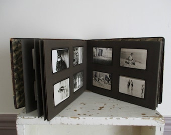 Antique french complete photos album, 96 photos, 1930, Vintage, Old paper, Ephemera, France, Album photo