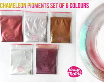 Chameleon Special Shiny Powder Pigments Set ,colour shifting Amazing fine Pigments for resin or nail art-Add some magic to your creations!