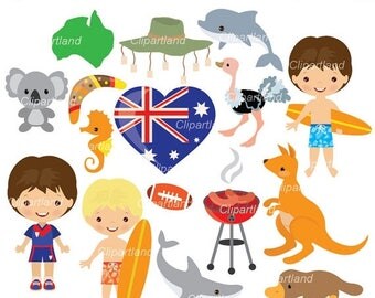 ON SALE INSTANT Download. Ca_1_Australia. Australia clip art. Personal and commercial use.