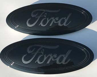 2011-2016 Ford f-150 emblem set black paintedclear