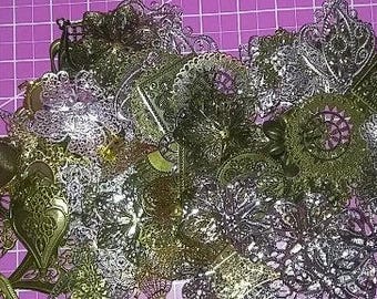 DESTASH Purge Sale ~ Bronze Filigree Metal Embellishments