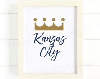 Kansas City Royals Print, Baseball print, royals print, kansas city baseball, instant download, kansas city royals