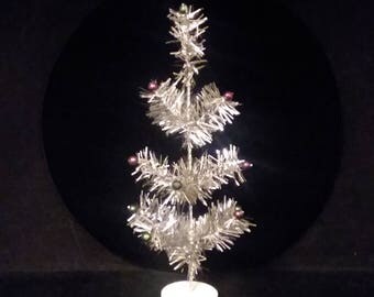 Fabulous Miniature Christmas tree, Aluminum tree, Christmas Decoration, Collectible, 1960's, #571