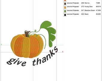 machine embroidery, pumpkin 2 sizes 4 x 4 and mini; 2.65, mini has no words