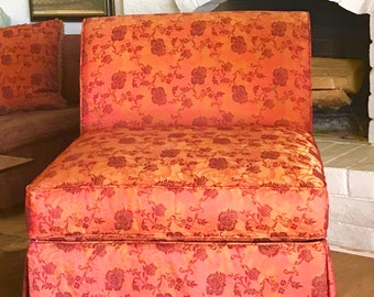 Vintage Hollywood Regency Venetian Armless Slipper Chair