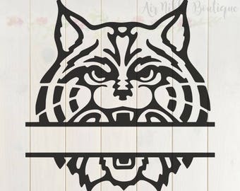 Wildcat Split Design SVG, PNG, DXF files, instant download