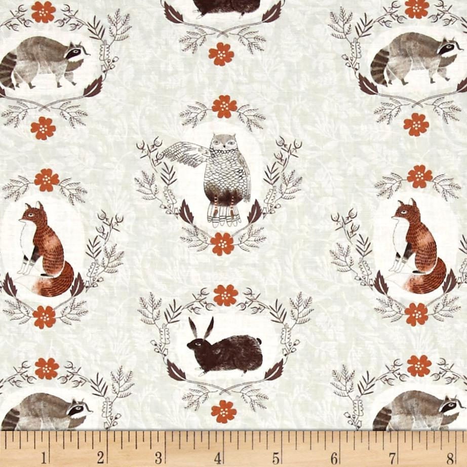 Woodland Fabric by the Yard Cotton Quilting Nursery Baby