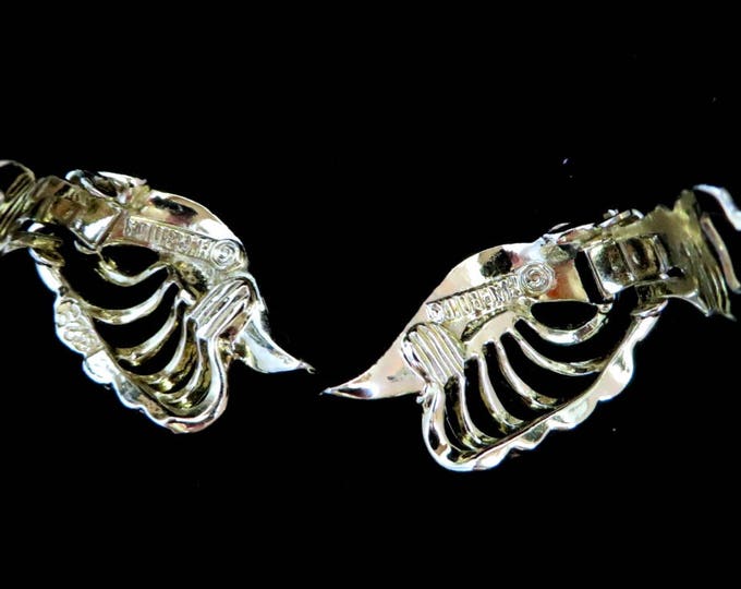 Vintage Marboux Earrings, Marcel Boucher Earrings, Goldtone Faux Pearl Earrings, Signed Designer Clip-on Earrings Vintage Marboux Earrings, Marcel Boucher Earrings, Goldtone Faux Pearl Earrings, Signed Designer Clip-on Earrings