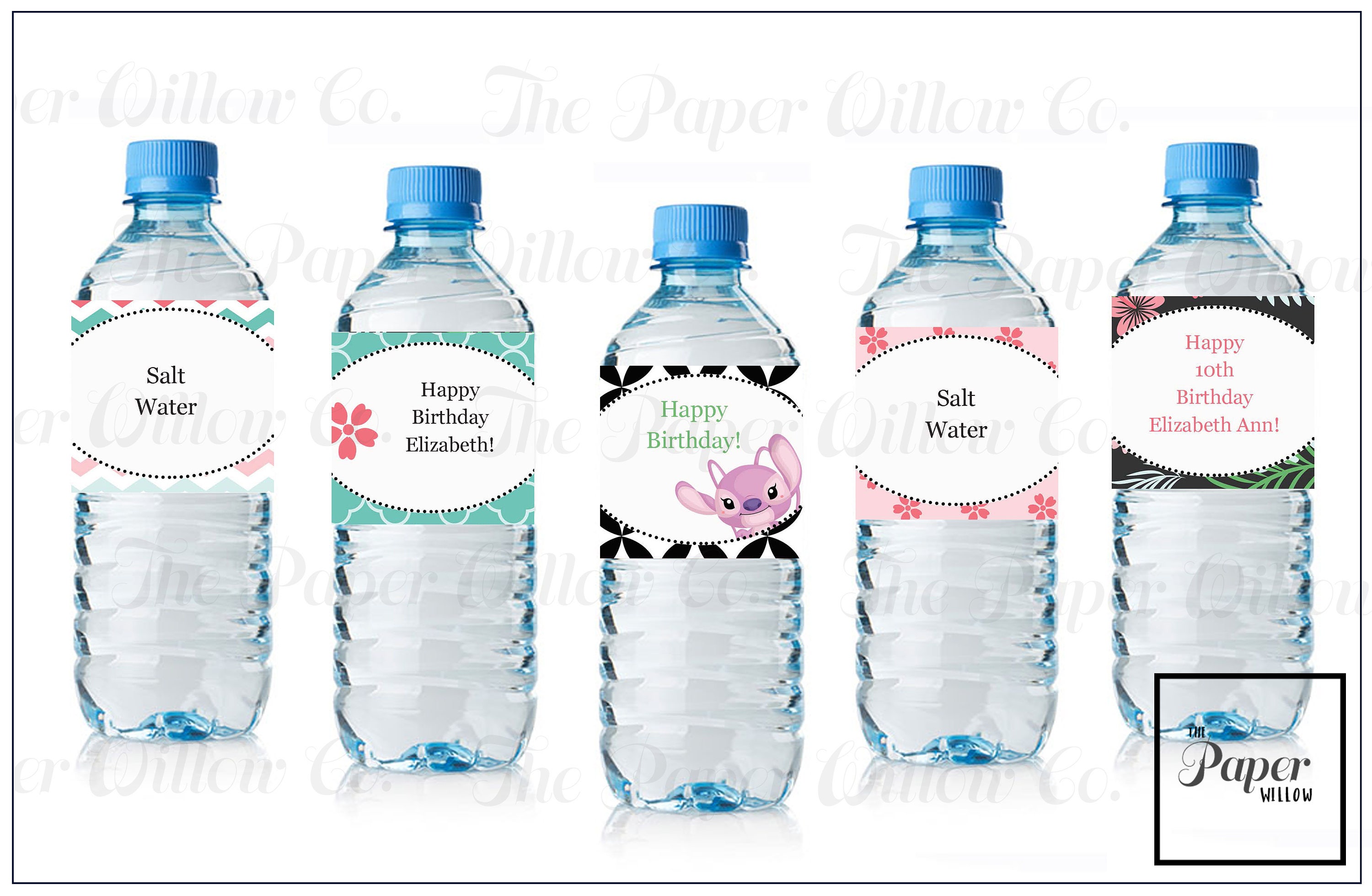 Angel-Lilo and Stitch-Drink Labels-Printable Bottle