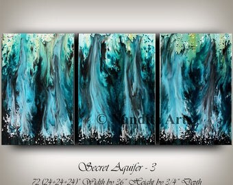 Teal Pictures Wall Art extra large wall art | etsy Teal Pictures Wall Art extra large wall art | etsy
