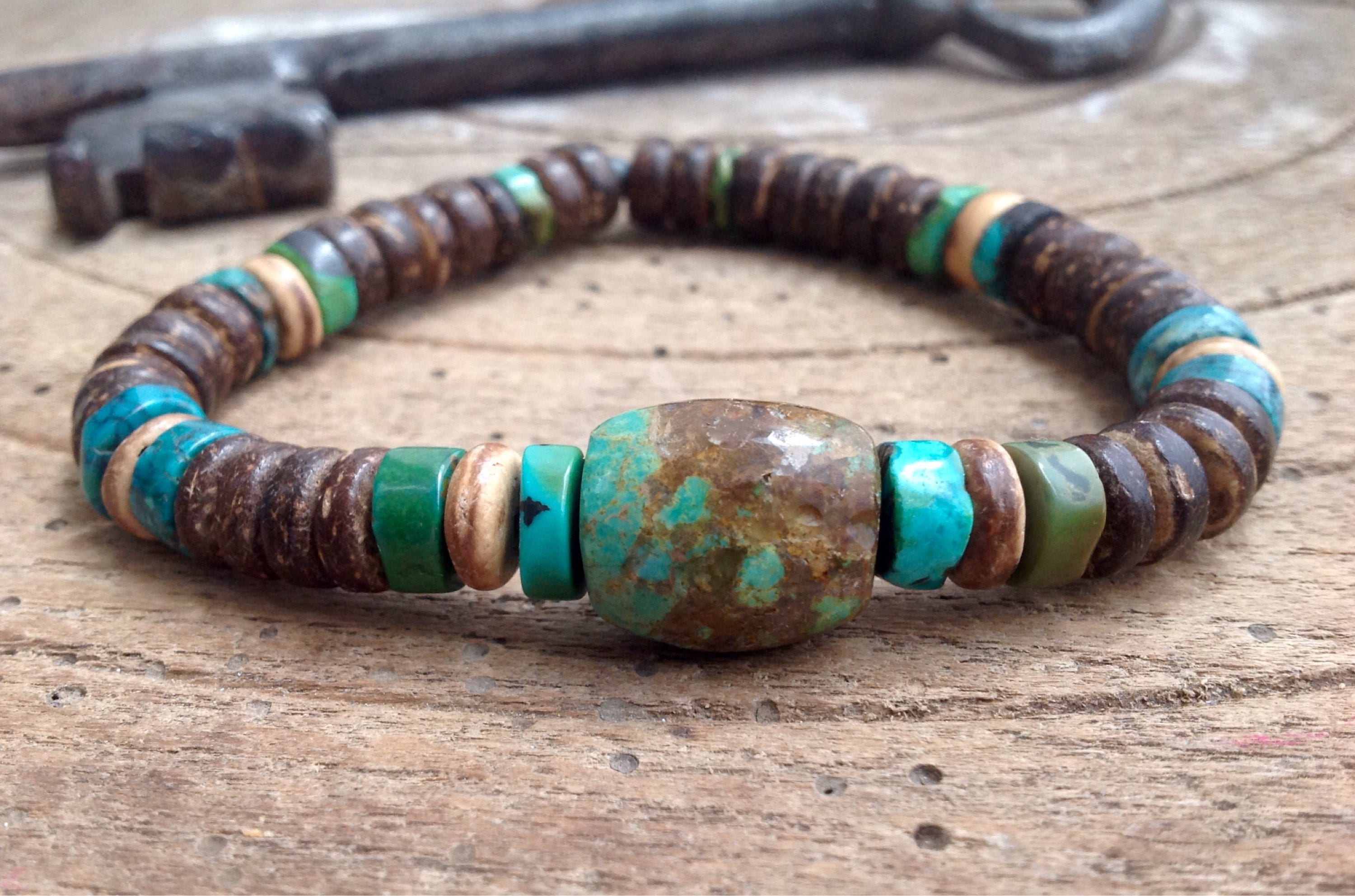 Men's Bracelet Mexican Turquoise Natural Turquoise