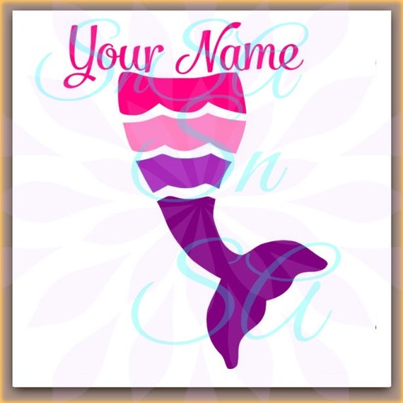 Download Mermaid SVG Custom Name Beach Life Monogram Circle Mom Summer