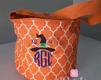 Monogrammed Halloween Buckets Personalized Halloween Buckets for Boys and Girls