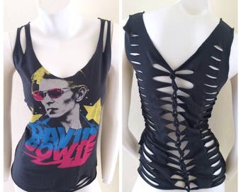 David Bowie Custom Cut Shirt