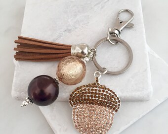Acorn Key Chain, Nut Key Chain, Raleigh Key Chain, City of Oaks, Key Chain, Peter Pan Kiss Key Chain, Woodland Key Chain, Fall Key Chain