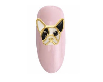French Bulldog Nail Charm 2 pcs / Nail Art / Nail Design / Puppy / Dog