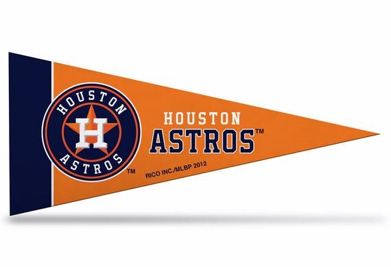 8-Pack Houston Astros MLB Mini Pennants 4 x 9