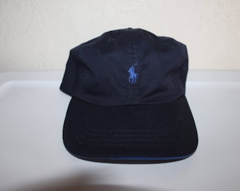 Vintage 90's Polo Ralph Lauren Navy Blue Strapback Dad Hat by Ralph Lauren Golf
