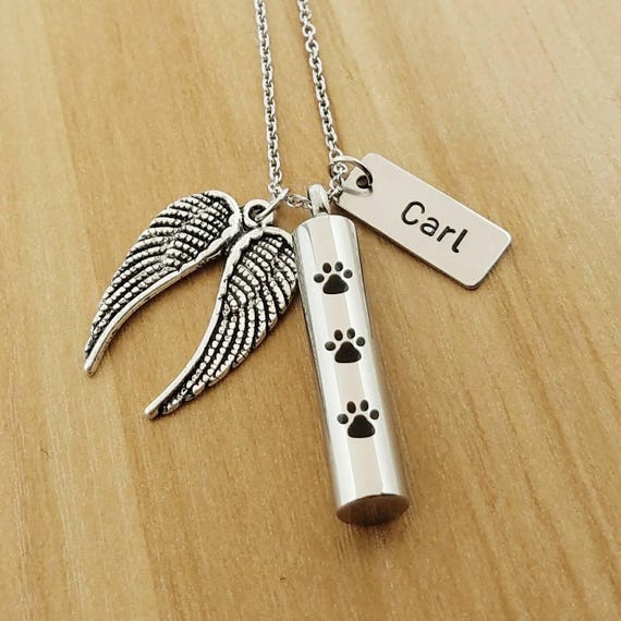 Personalized Pet Urn Necklace Cremation Jewelry Dog Urn Pet