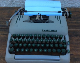 smith corona the silent super portable typewriter with case