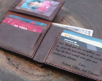 Men's Leather wallet, Men's Wallet, Leather Wallet, Personalized Wallet, Groomsmen Gift, Custom Leather Wallet, Boyfriend gift/ VD 0196