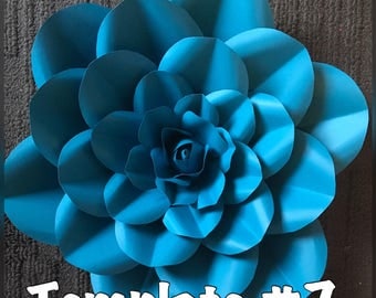 Template #7 Paper Flower DIY