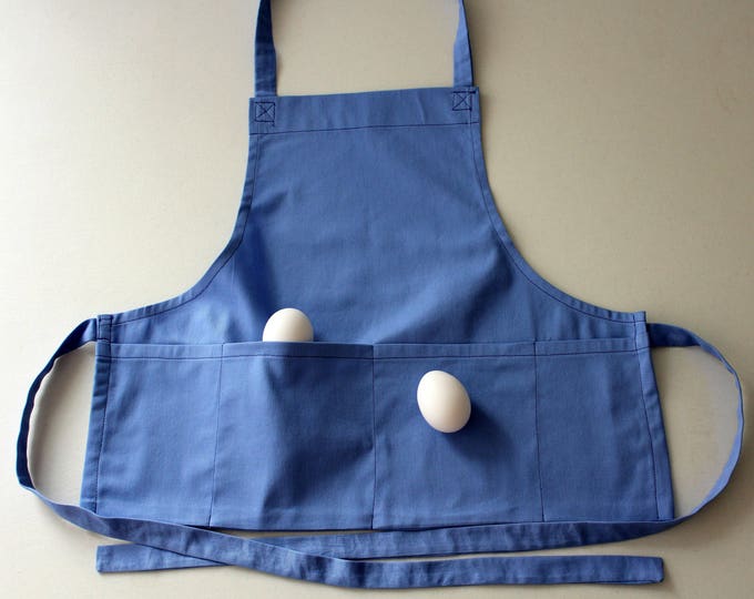 Daddy's Little Helper Child's Denim Craft Apron for Ages 2-6. Kid Chef Apron with Adjustable ties. Toddler Handyman Outfit. Tools Included