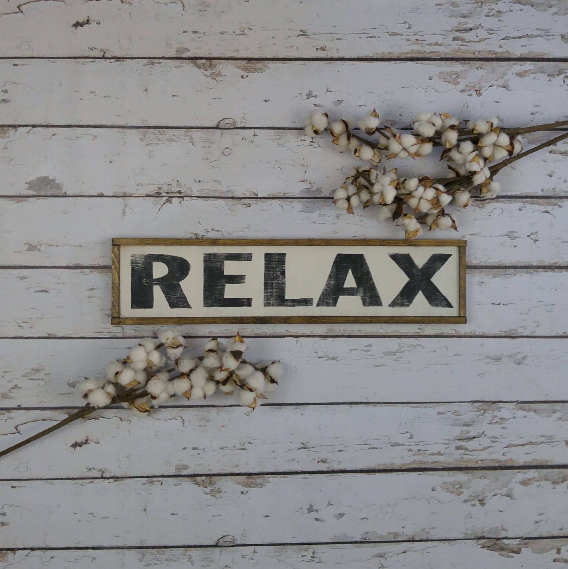 Relax Sign Relax Wood Sign Spa Decor Vertical Wood Sign