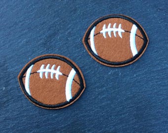 Football Feltie, Football Bow Center, Football Appliqué, Football Embellishment, Football Hair Bow
