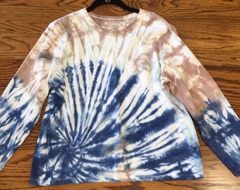 Hand tiedyed long sleeve tshirt