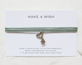 Wish bracelet, make a wish bracelet, key bracelet, W45