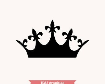 Crown, Tiara, Princess, Queen, King, Prince, Silhouette Cameo, Clipart, Vector, Instant Download, PNG, SVG and DXF File