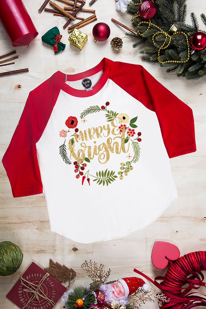 Merry & Bright Girls' Christmas Shirts Girls'