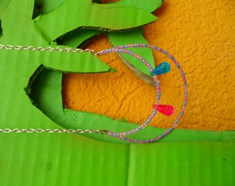 Necklace seed beads and Pearl drops