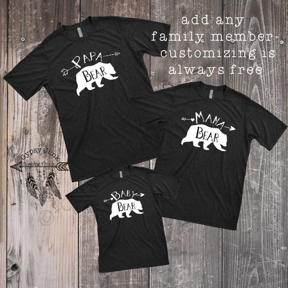 papa bear and mama bear shirts