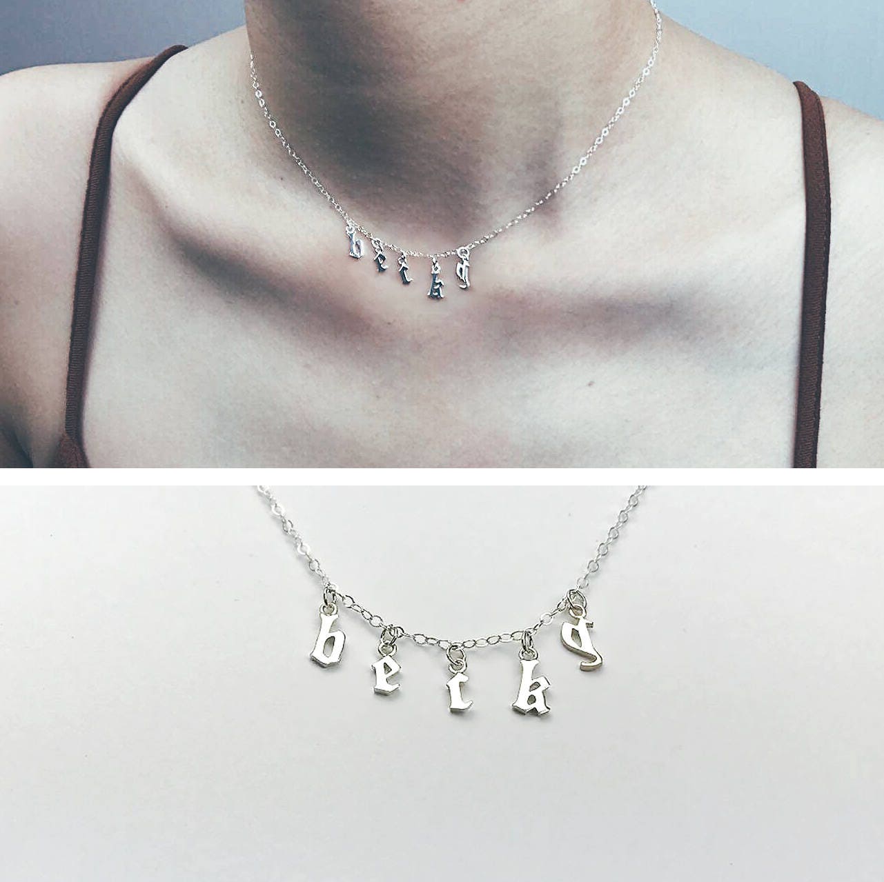 Name Choker Necklace Personalized Choker Custom Name Choker