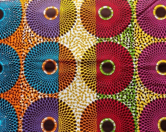 Multi-color African Print Fabric - Ankara Fabric - Fabric by Yard - African Print Head wrap - Hitarget Print - Ready to Ship