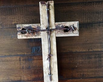 Rustic Wooden Cross Decorative Cross Religious Cross Reclaimed Wood Home Decor Wall Cross