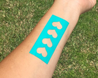 Heart Shape Makeup Swatch Stencil Stickers Perfect for Lipsense