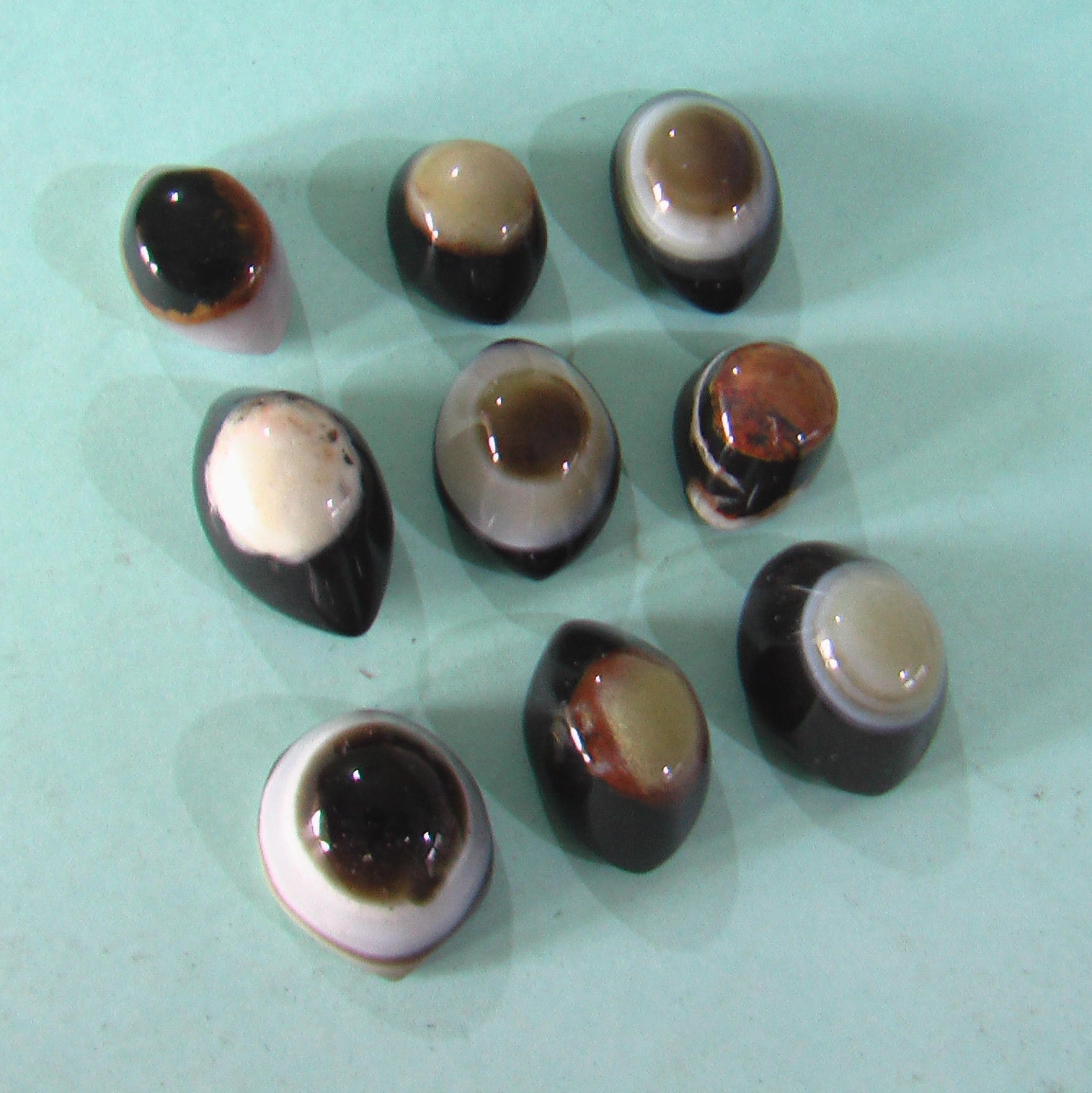 Beautiful Natural Eye Stone 9 Peice Lot Gemstone from SaniyaMinerals on 